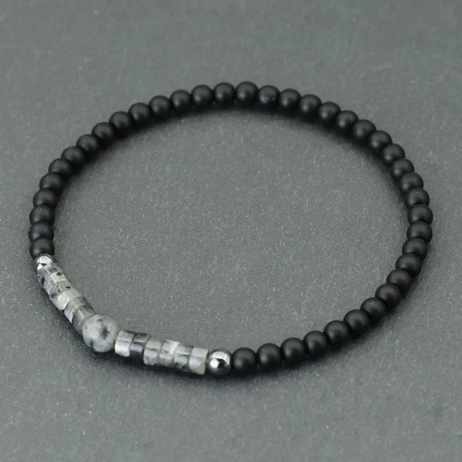 Bohemia Emperor Stone Bracelet Unisex 4mm Small Beads Braslet Gemstone Stretch Beaded Braclet Leisure Pulseira Accessories Joias