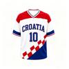 2026 Croatia #10 Soccer Jersey Men V Neck Football T Shirt Croatia Modric Fans Uniform Casual Streetwear Hip Hop Breathable Top