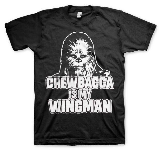 SALE Officially Licensed Star Wars Chewbacca is My Wingman Mens T-Shirt XXXL