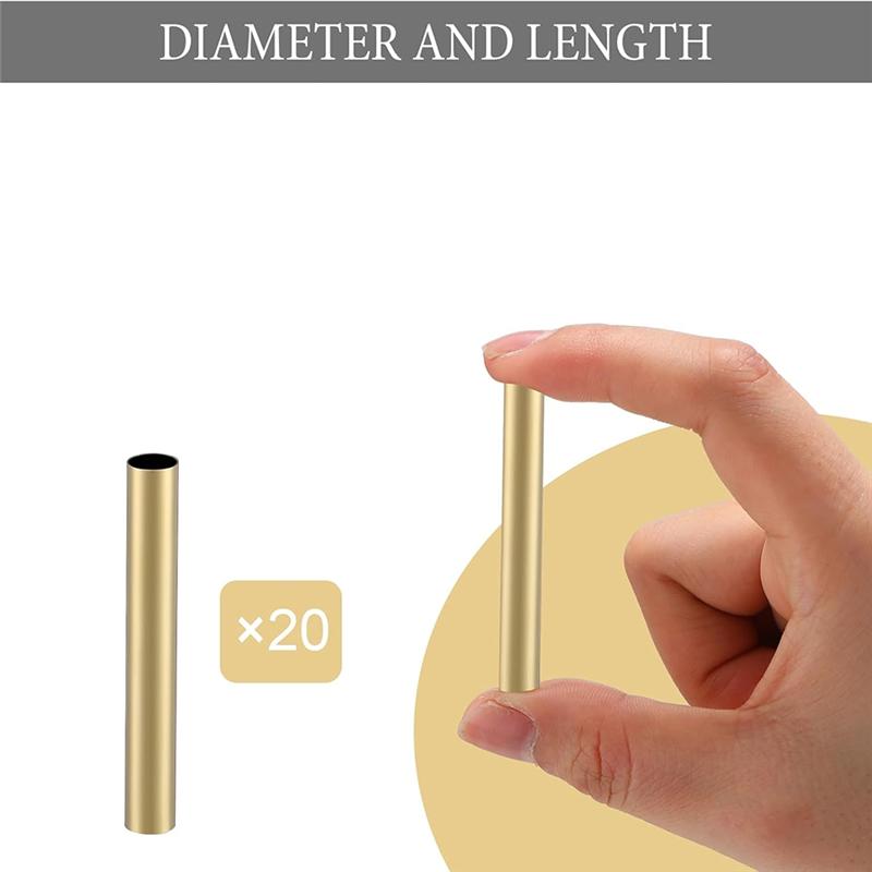A25F-20Pcs 7Mm Slim Pen Pen Transfer Brass Pen Replacement Accessories For DIY Pen Making Office Supplies Friends Gifts