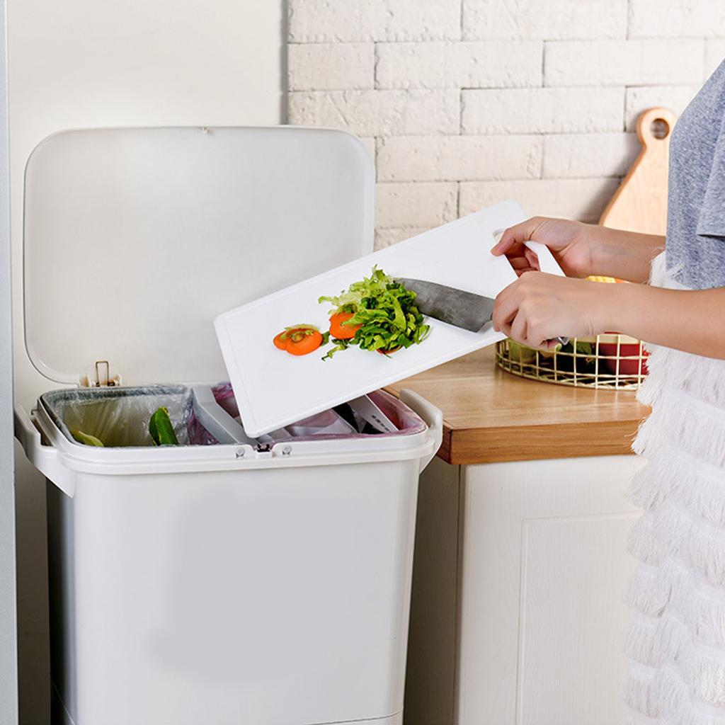 Dry Wet Sorting Garbage Cans Large Capacity Movable Heightened Dry Wet Classification Trash Can for