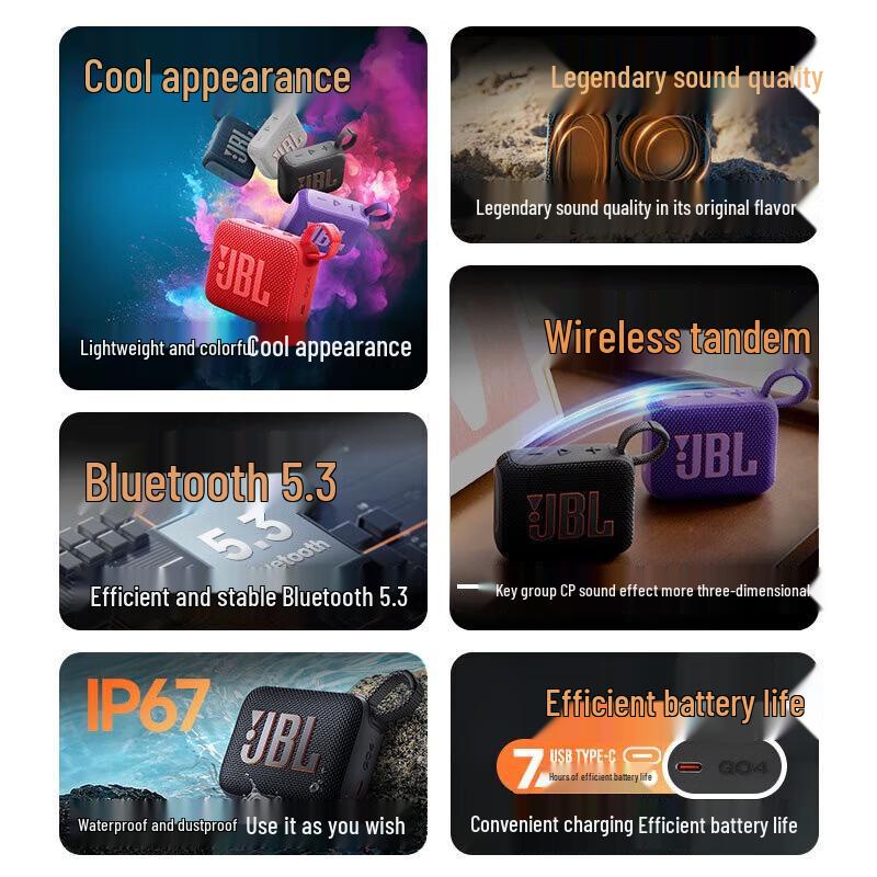 JBL Go 4 Portable Bluetooth Speaker