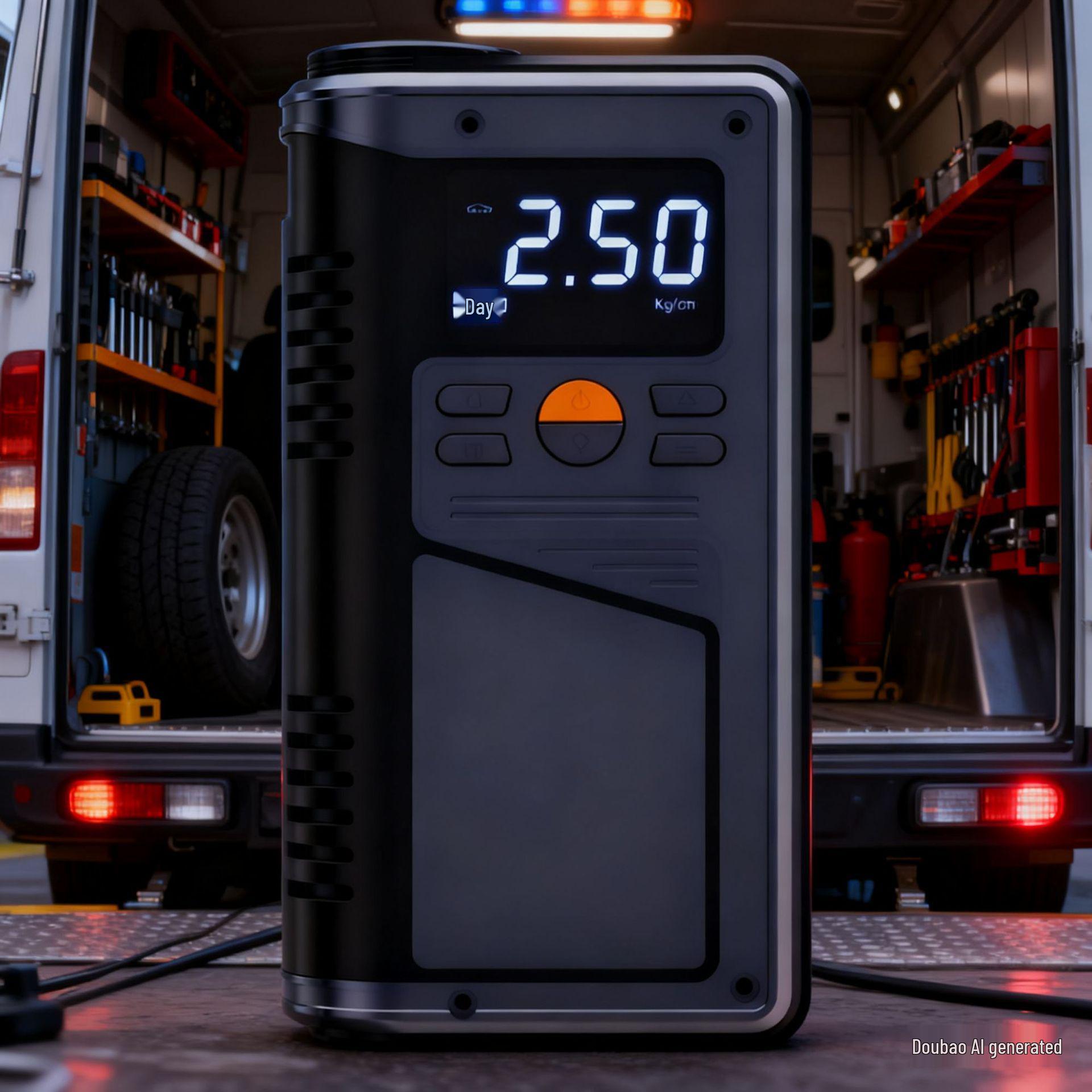 

All-in-One Car Emergency Jump Starter & Air Pump Power Bank 6000 mAh Wireless Car Starter