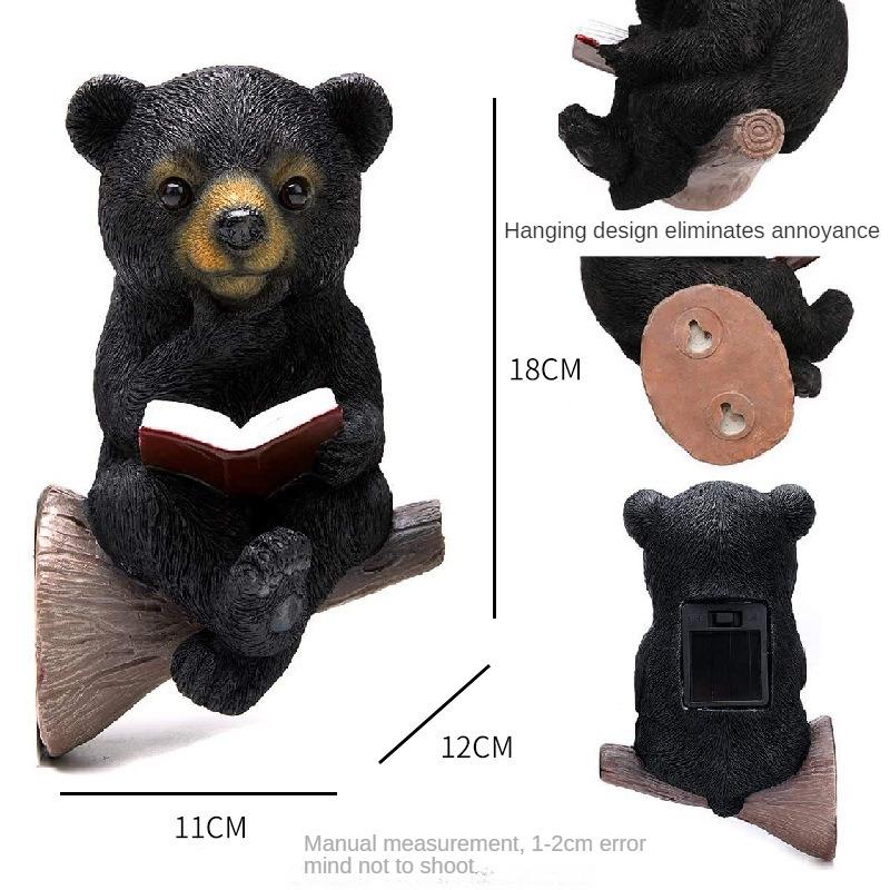 Little Bear Garden Solar Decoration Lighting Creative Outdoor Courtyard Decoration Resin Little Bear Solar Lighting Decoration