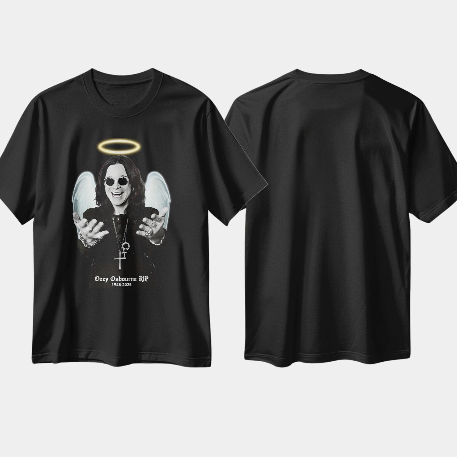 

Rip T-shirt Ozzy Osbourne Graphic T Shirts Unisex Casual 100% Cotton Round Neck Men Women Tees Short Sleeve Breathable S чёрный