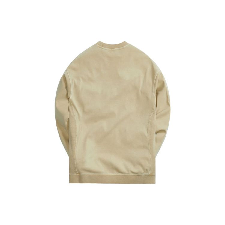 Kith Толстовка унисекс с длинным рукавом и круглым вырезом Ss21 Solid Logo, цвет хаки KH2666-210