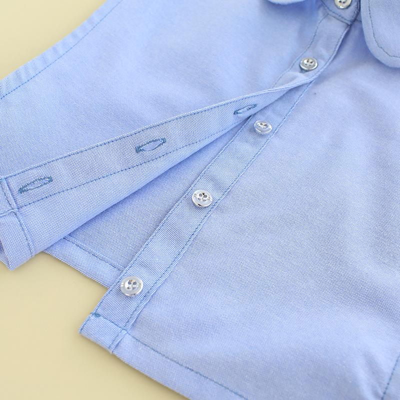 XXL Blue Shirt Removable Half Shirt Detachable Collar for Women and Mens Formal Suits Solid Color Sweater False Collars