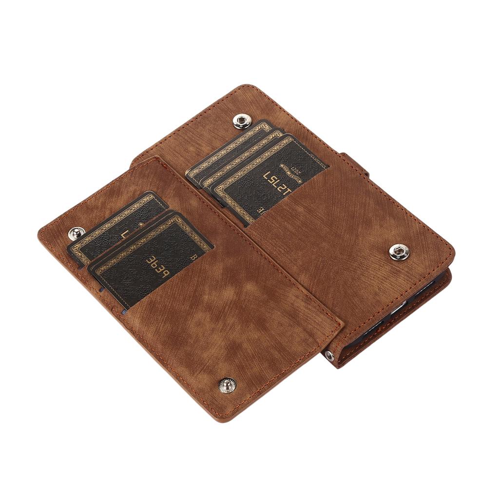 Magnetic Phone Case for Google Pixel 10 Pro XL Pixel9 9A 8 8A 7 7A 6 6A Zipper Lanyard Plain Leather Card Holder Wallet Cover