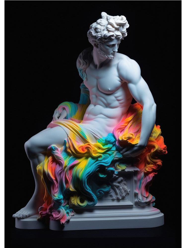 Vintage Apollo Marble David Popolo Poster Canvas Painting Abstract Statue Wall Art For Modern Living Room Home Decor Cuadros