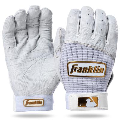 Franklin Pro Classic Batting Gloves Both Baseball Batting Professional Major League 2018 2018 White and Size M (for Hands), Gloves, Baseball,