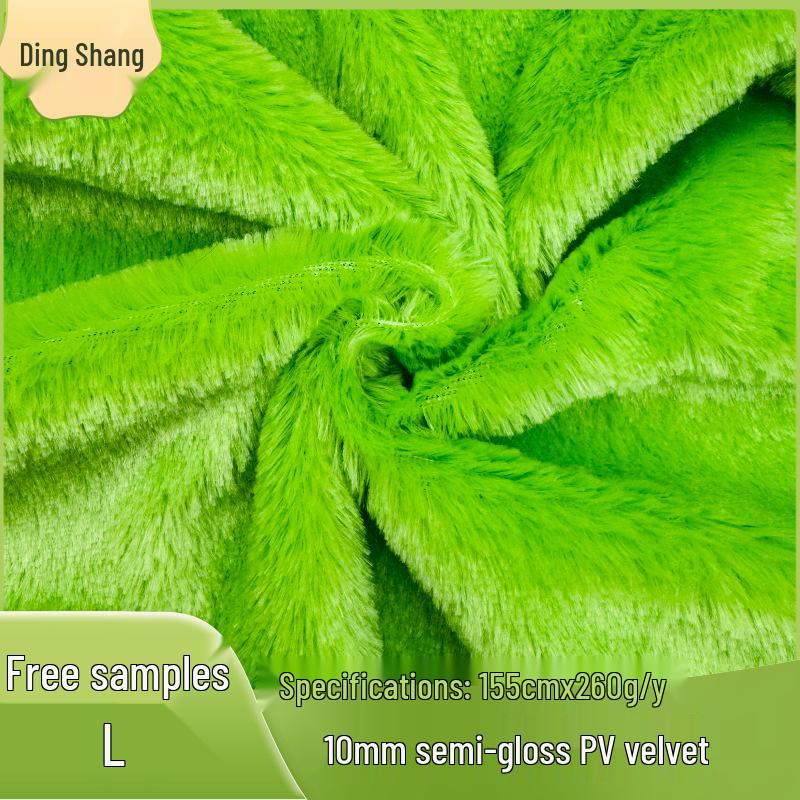 10mm Semi-Gloss PV Velour Plush Fabric for Pet and Decorative Supplies - South Korean Velour