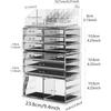 Readaeer Large Capacity Clear Makeup Storage Box 4-Tier Cosmetic Organizer Case