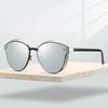 Fashion Ins Brand Design Shades Women's Retro Metal Rim Driving Anti UV Sunglasses Trendy Mirror Irregular Sun Glasses