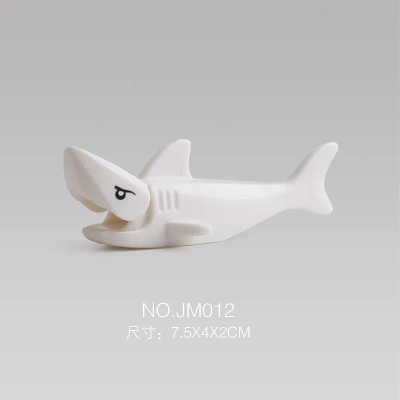 

MOC Животные Строительные блоки для детей Акула Кит Олень Тигр Панда Модель Конструкторы DIY Игрушки Совместимые классические кирпичи Детские игрушки