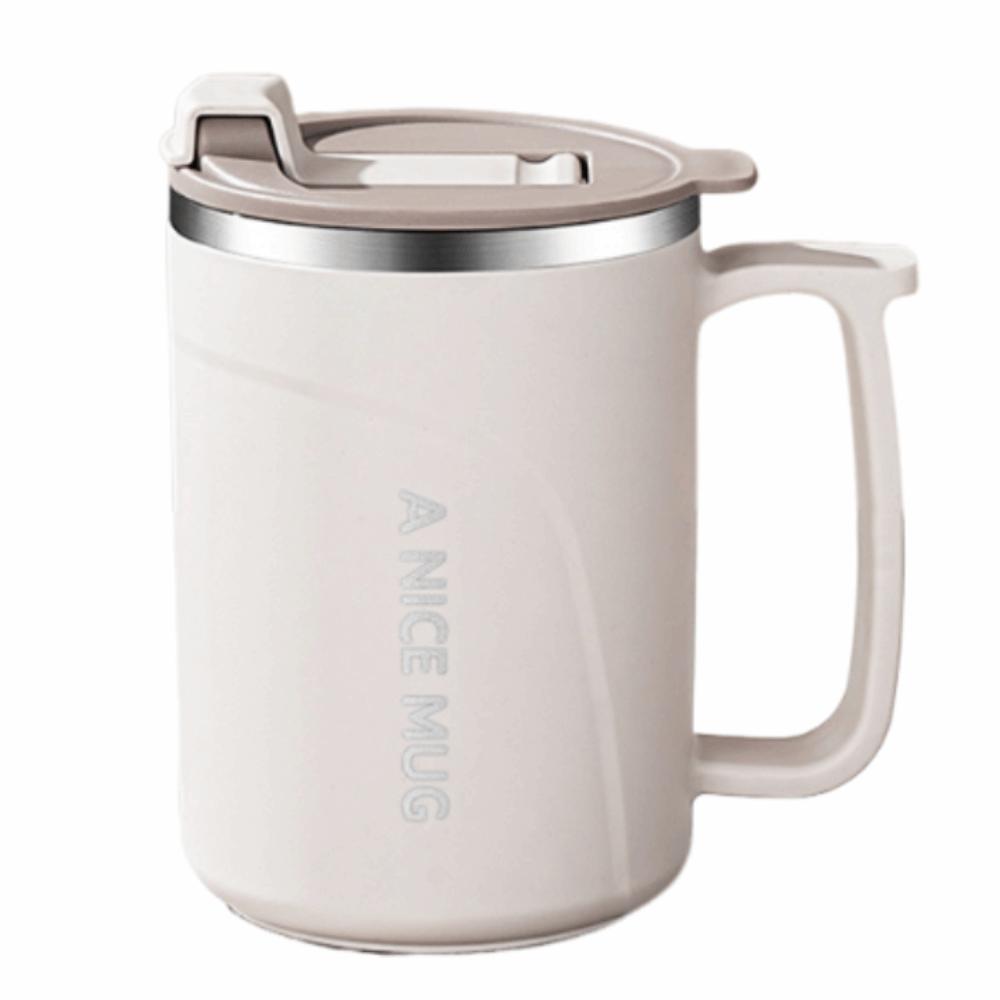 Stainless Steel Insulated Coffee Cup 500ml Thermos Cup Durable Milk Coffee Mug  Student