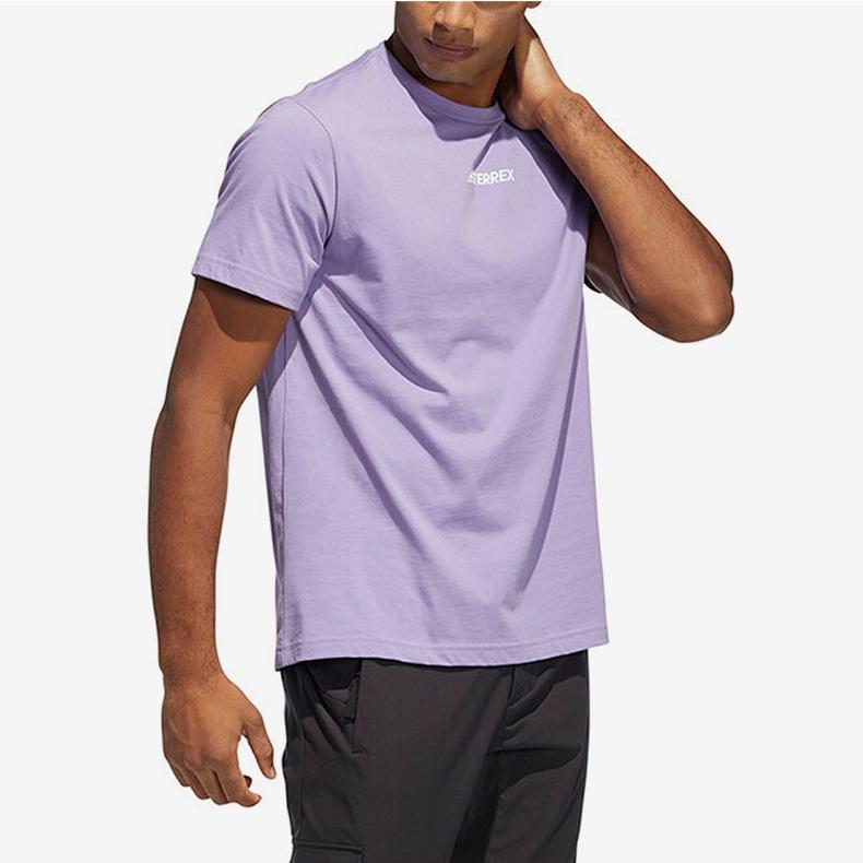 adidas T Shirt Unisex Purple Pink HE5253
