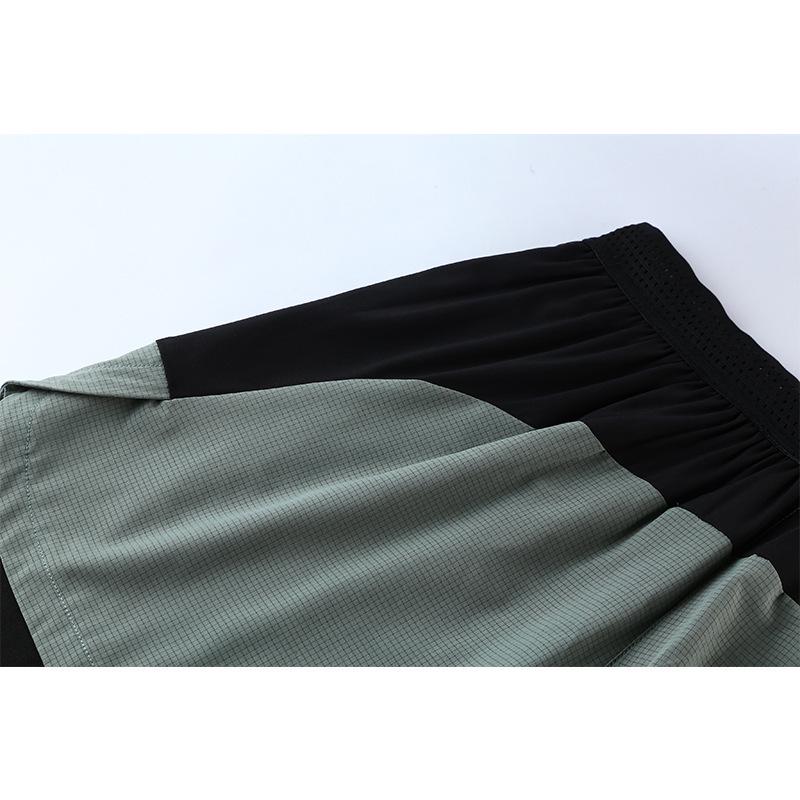 In-Stock Men's Sporty Quick-Dry Two-Piece Woven Shorts with Liner, Mid-Length, Anti-Exposure, Sweat-Absorbing.