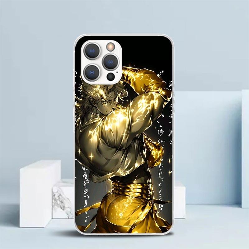 

JoJo Adventure Дио Диего Брандо Мягкий чехол для iPhone 16 17 Air 15 14 Pro Max 16E Чехол для телефона 13 Mini 12 11 7 SE 8 Рисунок iPhone 17