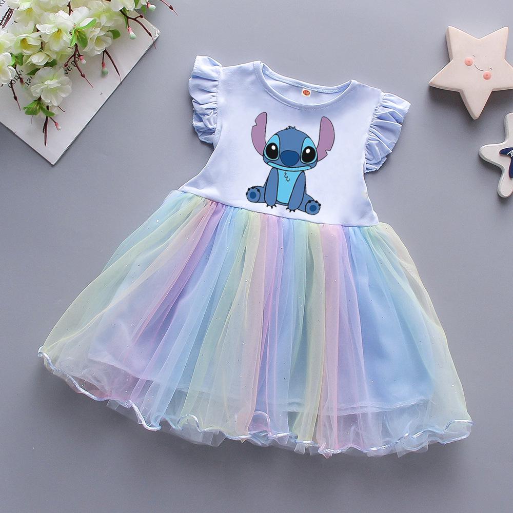 

Дівчаче плаття принцеси з короткими рукавами та рельєфним візерунком Size 110