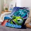 Benutzerdefinierter Name Monster AG Abenteuer Flanell Decke für Super Weiche Niedliche Komfort Decke für Reise Bettwäsche Couch Sofa Decke