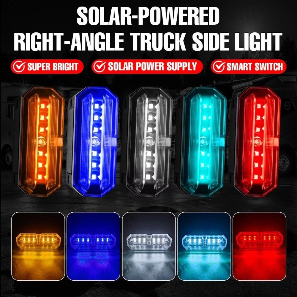 Vibration Activated Vehicle Warning Light Solar Powered Safety Strobe Light  Truck