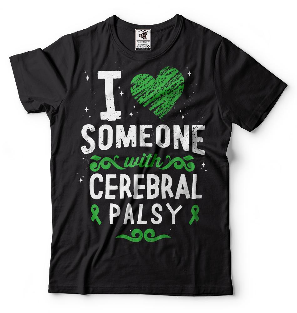 Cerebral Palsy Awareness T-shirt I love someone with Cerebral Palsy Tee Shirt 2XL
