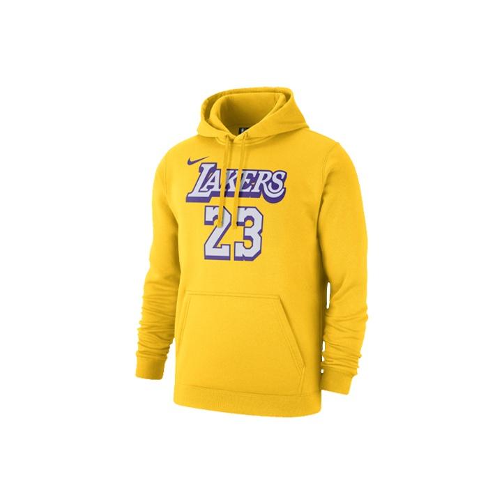 Nike Los Angeles Lakers LeBron James Sport Casual Pullover Hoodie Men Hoodie Yellow CJ9547-728