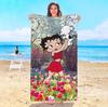 Cute Girls B-Bettys Boops Beach Towel Sauna Swimming Pool Bath Towels Bathroom For Home Playa Travel Spa Baby Microfiber Gym Sea