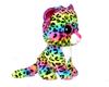 Meteor Ray Pack Ty Beanie Boos Dottie (Colorful Leopard) Medium Plush Toy 37189