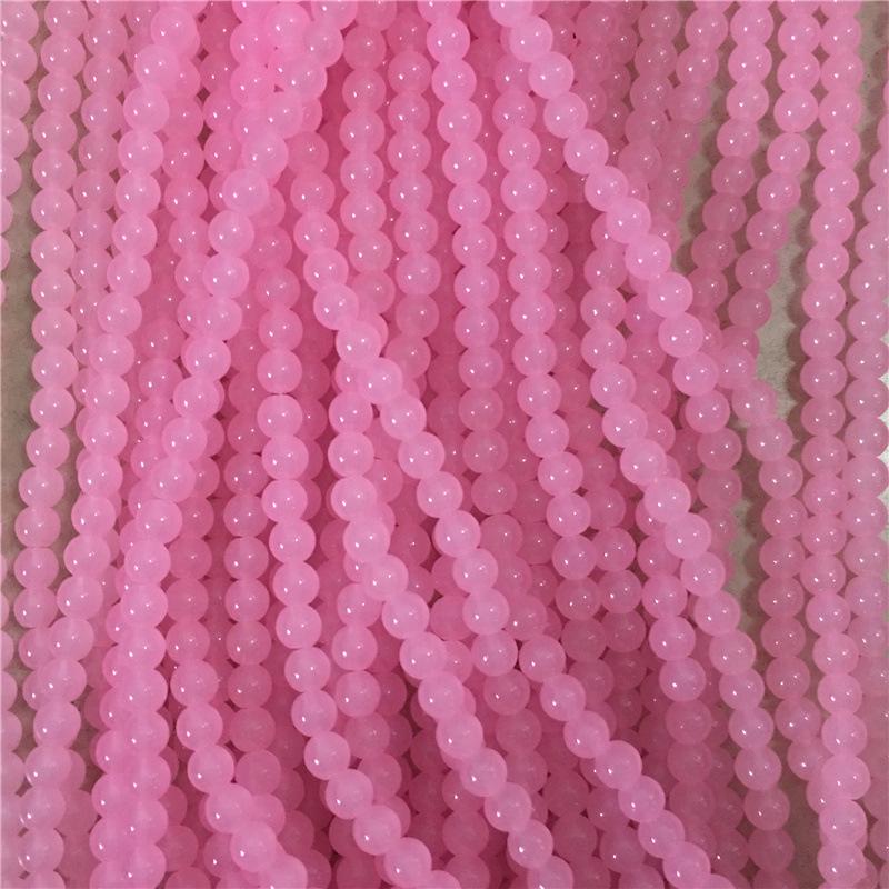 8MM Glossy Synthetic Jade Agate Glass Beads for Bracelets, Necklaces, Hairpins - Round Imitation Jade Loose Beads