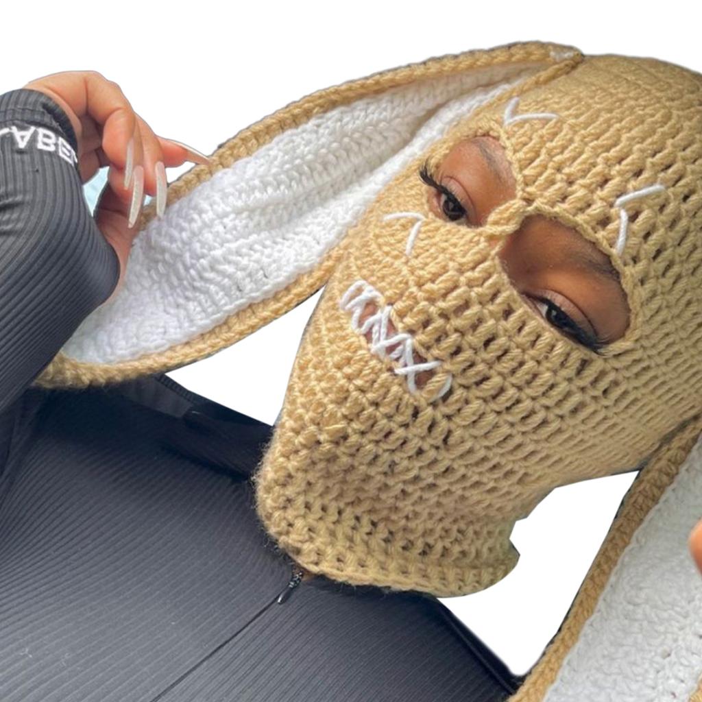 Girls Knit Beanie Hat Easter Photo Prop Cute Devil Horn Hat Costume Y2K Easter Horn Decorations Winter Knitted Hats