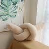 Skin-friendly Knotted Throw Pillow Modern Style Bolster Creative Lumbar Pillow  Office