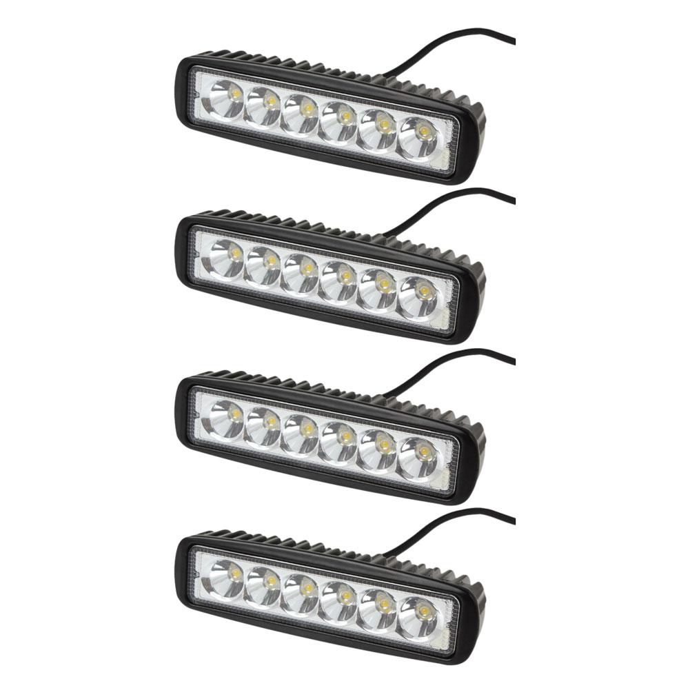 1/2/4Pcs LED Work Light Strip Shape Light Bar 12V/24V Waterproof LED Lamp For Car Roof Bumper, Off-Road Driving Head Light