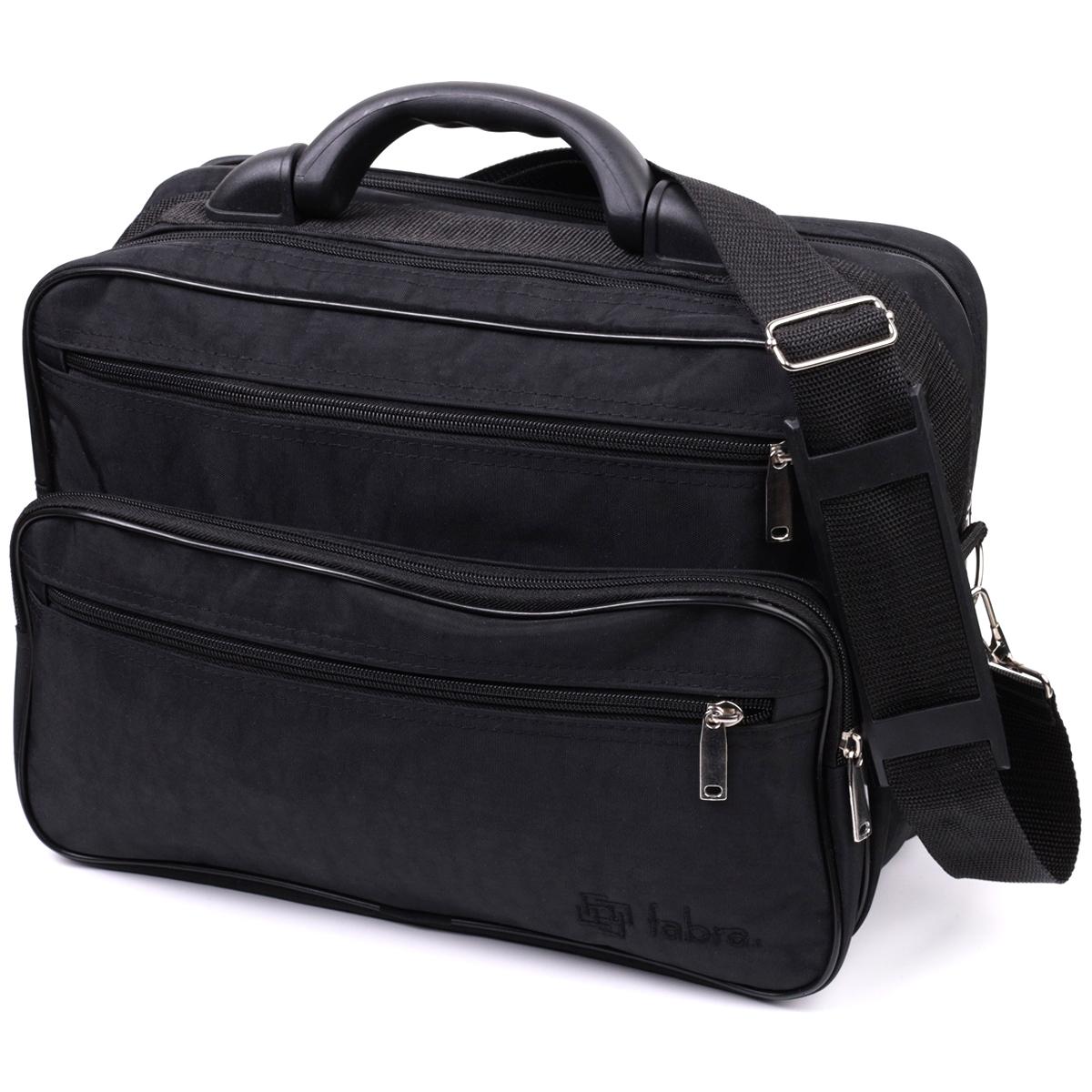 

Чоловіча сумка з надійною пластиковою ручкою з поліестеру FABRA Bag 22587 Чорний