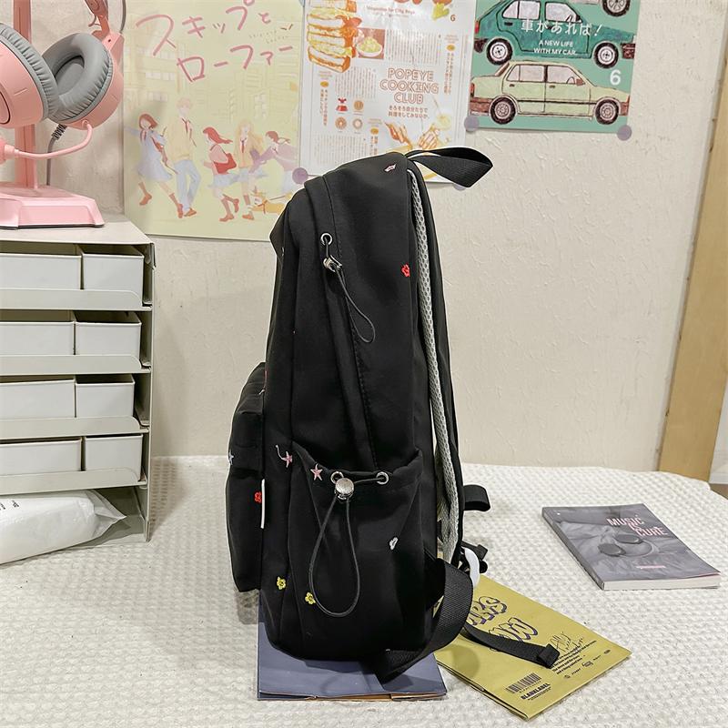 Embroidery Student Schoolbag Women's Large Capacity Backpack