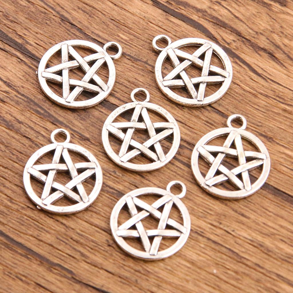 10pcs Hollow-out Pentagram Star Pendant Jewelry Pendant