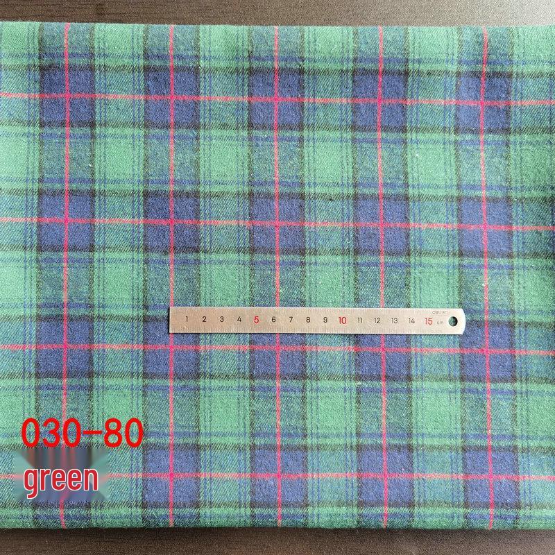 Spot Color-Woven Plaid Jacquard Fabric for Children's Autumn/Winter Brushed Polyester-Cotton Shirts
