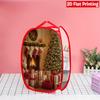 1Pcs Christmas Bathtub Santa Pop-Up Laundry Hamper Expandable Mesh Hamper Basket for Room Bedroom Bathroom Organization Contemporary Storage