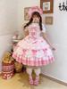 Lolita JSK Jumper Skirt Dress Tiered Ribbon Frill Dress Palace Style Forest Girl Sleeveless Girl Child Classic Lolita Fairy Tale Alice Princess Young