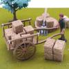 Wood Miniature Hays Bales for Creative Doll House Display Farm Theme Decoration Kids Craft Project Setting Accessories