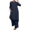 ZANZEA Women Long Blouse and Pants Casual Two Piece Suit Sets