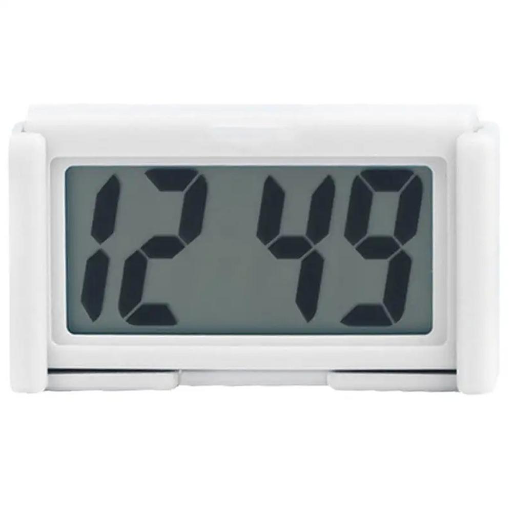 Mini Digital Clock Car Dashboard Clock Auto Car Truck Dashboard Time Vehicle Electronic Self-Adhesive Bracket Stand Clocks