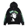 Young Thug 555 Same Style Foam Print Hoodie Couple Loose Fit Sweatshirt Men