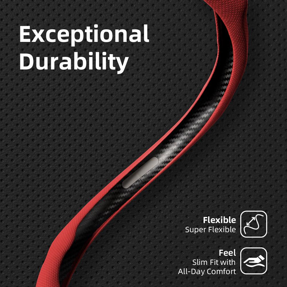 Suitable for Mercedes-Benz Perforated Leather Steering Wheel Cover, Non-Slip, Sweat-Absorbent, Breathable, Integrated Protective Case V 