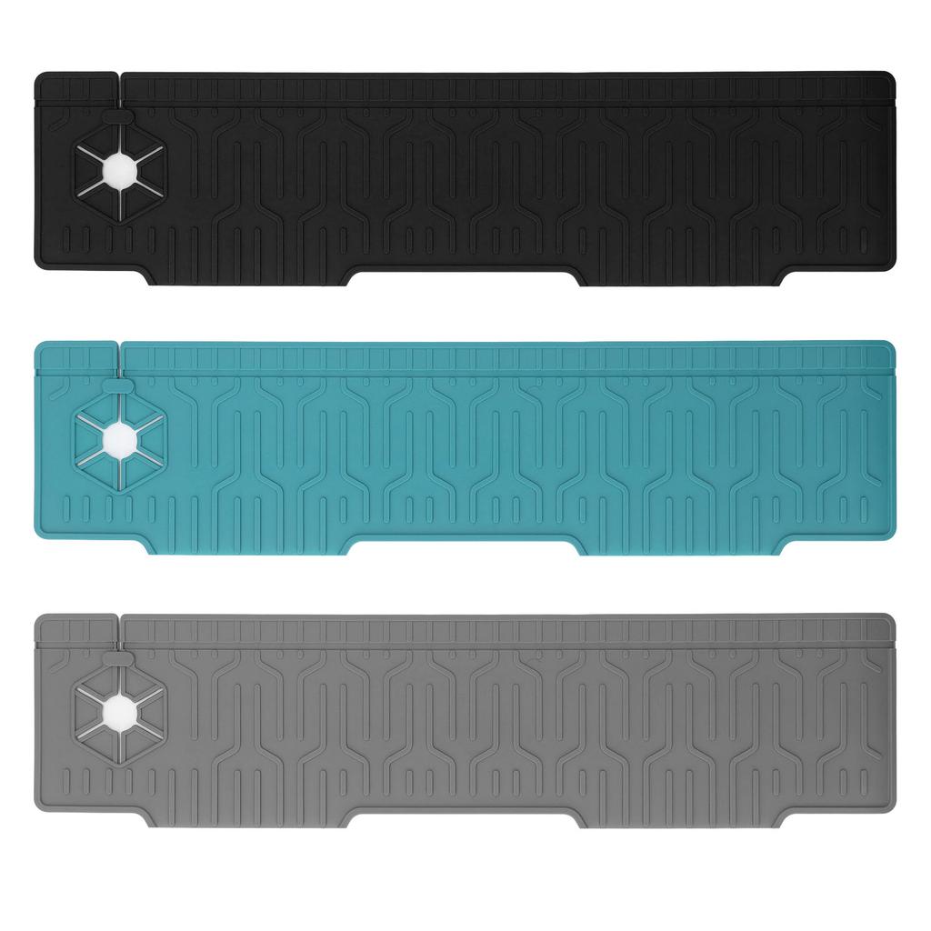 Faucet Mat Silicone Double Sided Available Water Resistant Sink Splash Guard Mat for Kitchen Bathroo