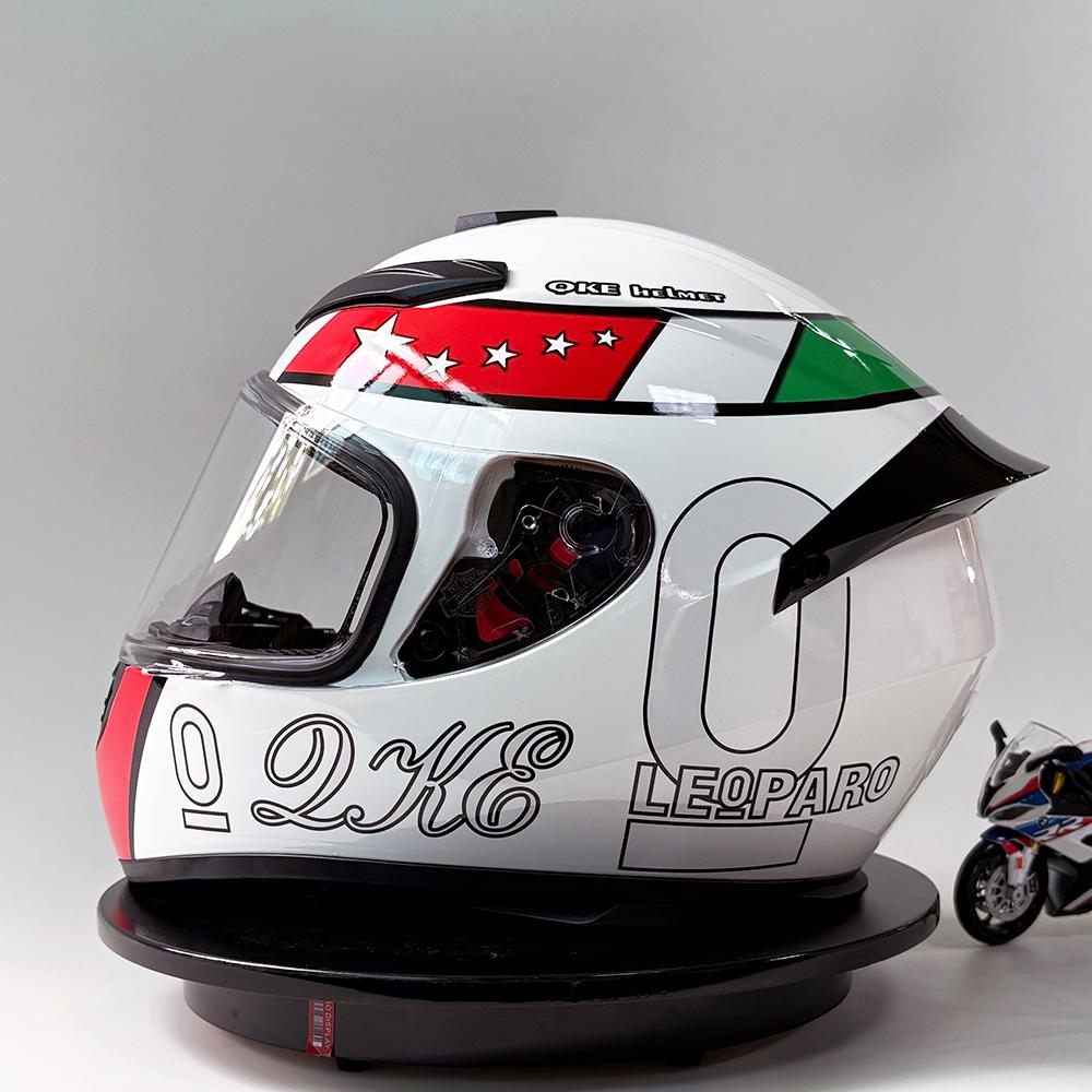 DOT Certified Motorcycle Full Face Helmet for Couples Men Women Racing Style Scooter Karting Headgear Protective Gear