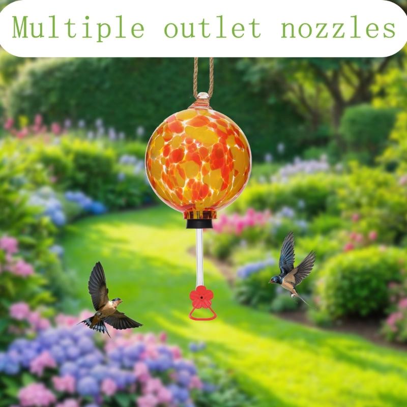Outdoor Hummingbird Feeder Shatterproof Plastic Design Multiple Port Access Hanging Bird Water Dispenser Leakproof Seal