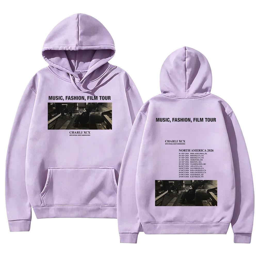 Charli XCX Music, Fashion, Film Tour Hoodies Fashion Long Sleeve Sweatshirts Vintage Graphic Clothes Unisex High Street Pullover