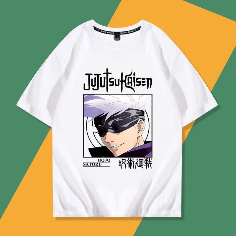 Jujutsu Battle New Style Peripheral Tiger Staff Yuren Su Nuo Wu Tiao Wu Wu Printed Unisexs and Unisexs Fashion Casual Tshirt