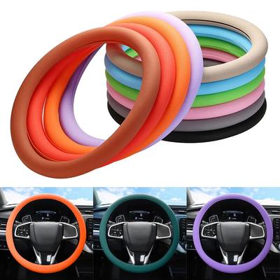 Car Steering Wheel Cover Universal Silicone Car Grip Handle Cover Silicone Protective Cover DIY Tuning Interior Accessories